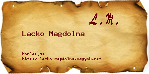 Lacko Magdolna névjegykártya