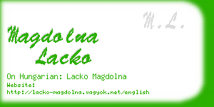 magdolna lacko business card